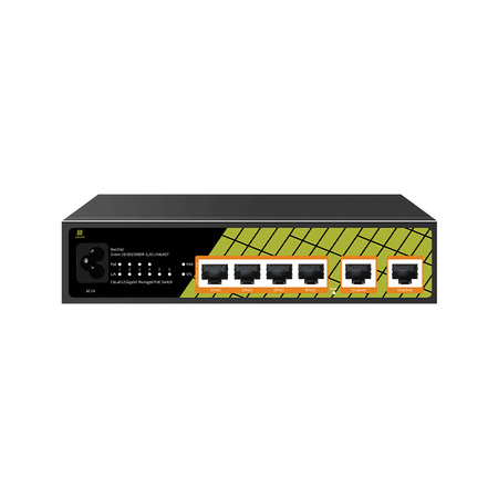 【GNT-ES306D-P】 6口全千兆二层云网管PoE交换机(G+G+4GP/60W)