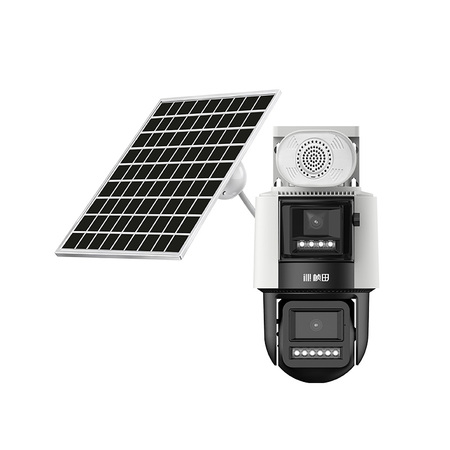 【GNT-GT7668-AOV】太阳能微功耗双光警戒枪球联动4G球机/6寸/6MP/4mm-6mm/对讲/单卡