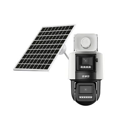 【GNT-GT7668-AOV】太阳能微功耗双光警戒枪球联动4G球机/6寸/6MP/4mm-6mm/对讲/单卡