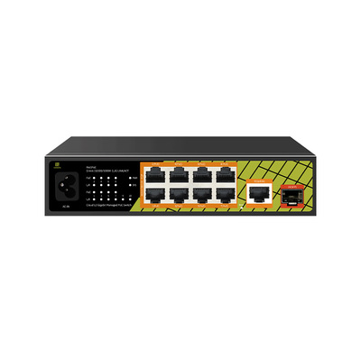 【GNT-ES310DH-P】1光9电2.5G全千兆二层云网管POE交换机(1F+1G+8GP/120W)